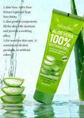 MIRACLAIR Aloe Gel after-sun care to calm skin.
