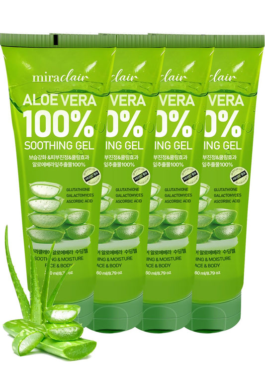 MIRACLAIR Aloe Gel: pure formula for gentle hydration.