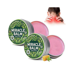 Miracle Balm bottle shows veins support and easy application.