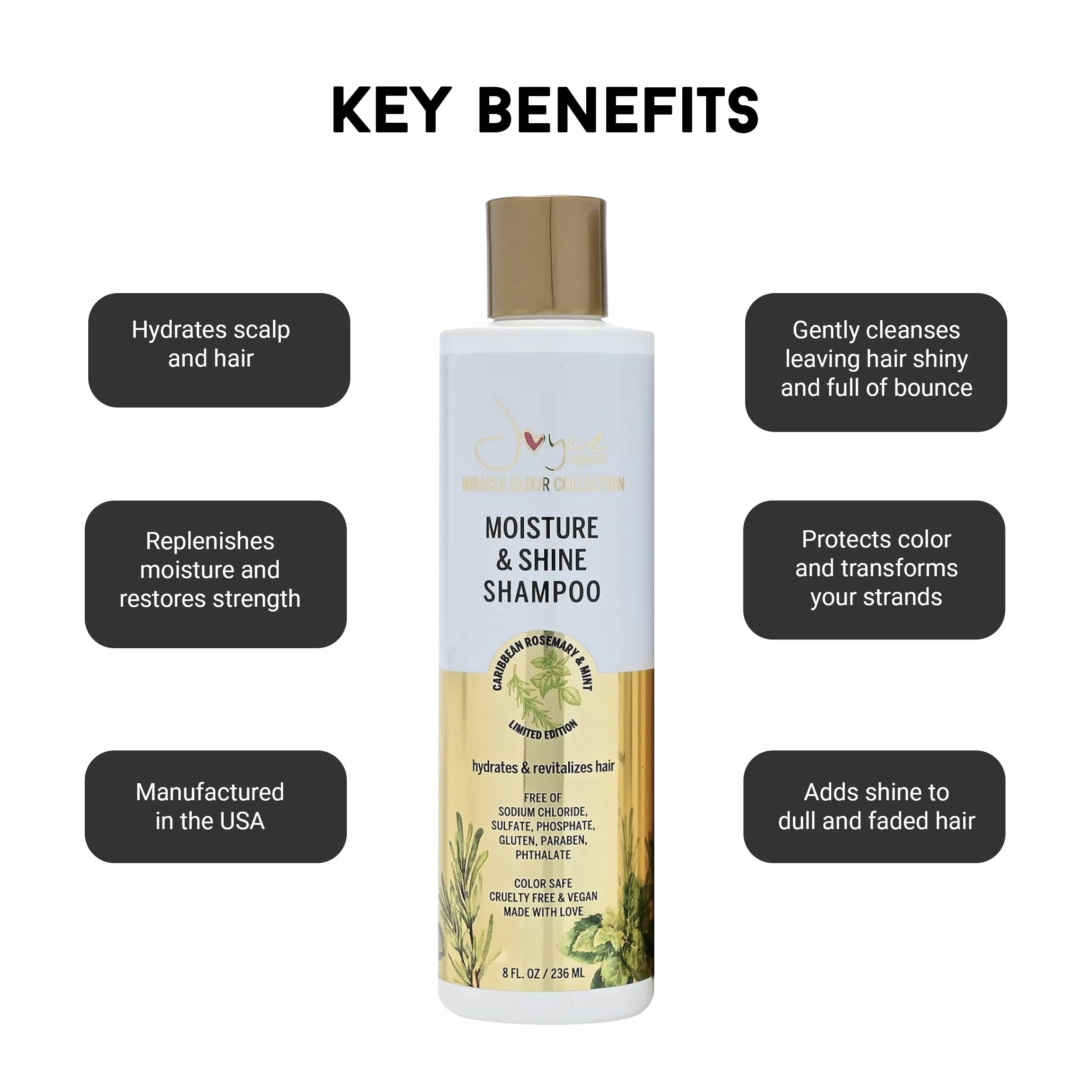Miracle Elixir Joyce Giraud shampoo splash indicating rich lather