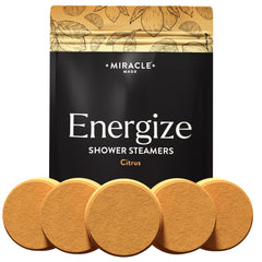 Miracle Made citrus mint shower steamers pack for easy spa like showers