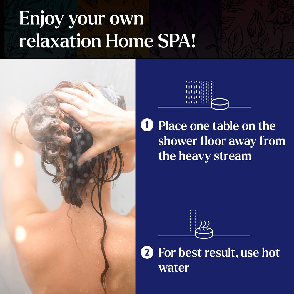 Evening shower with Miracle Made Lavender Steamers filling the room