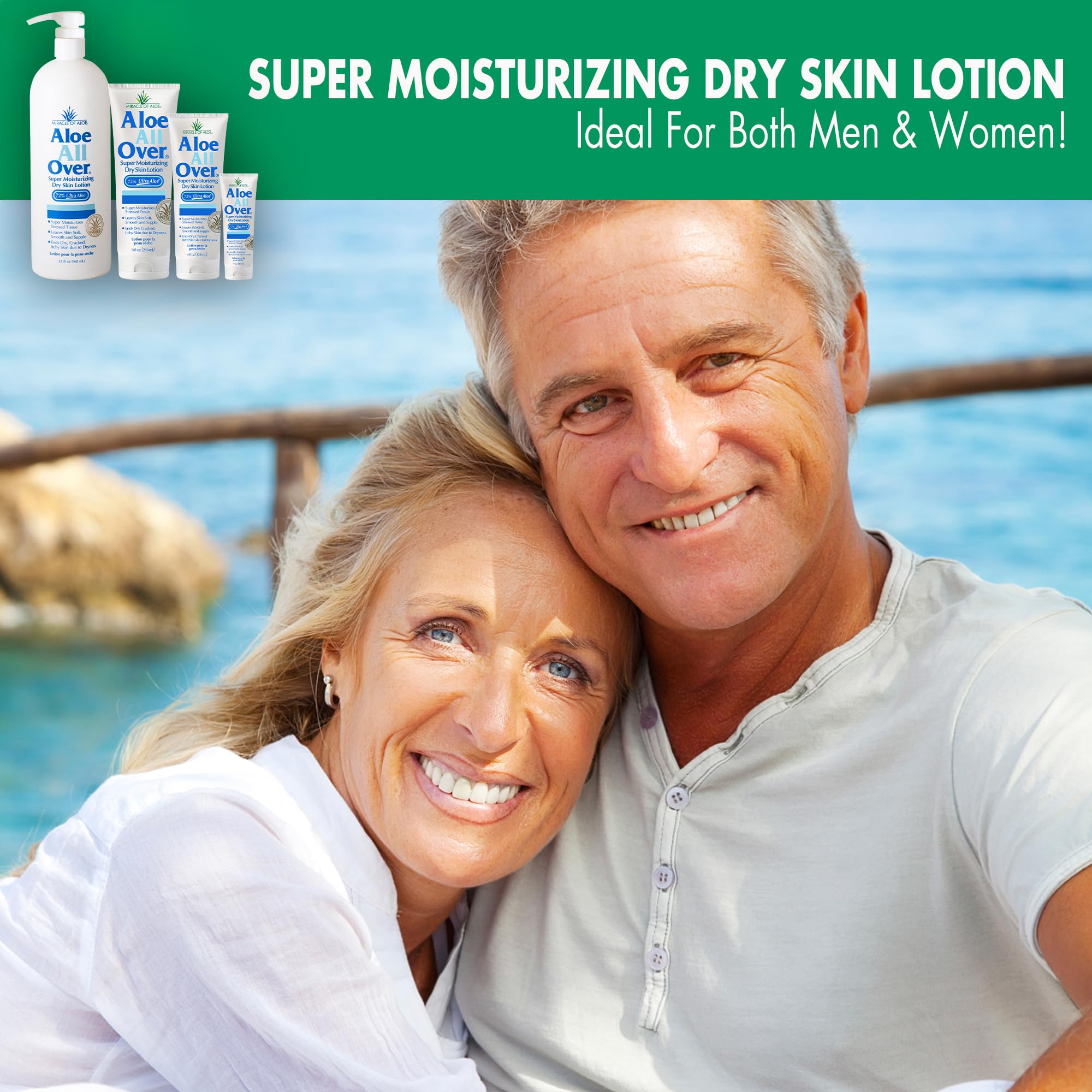 Miracle of Aloe after-sun use for gentle skin relief.