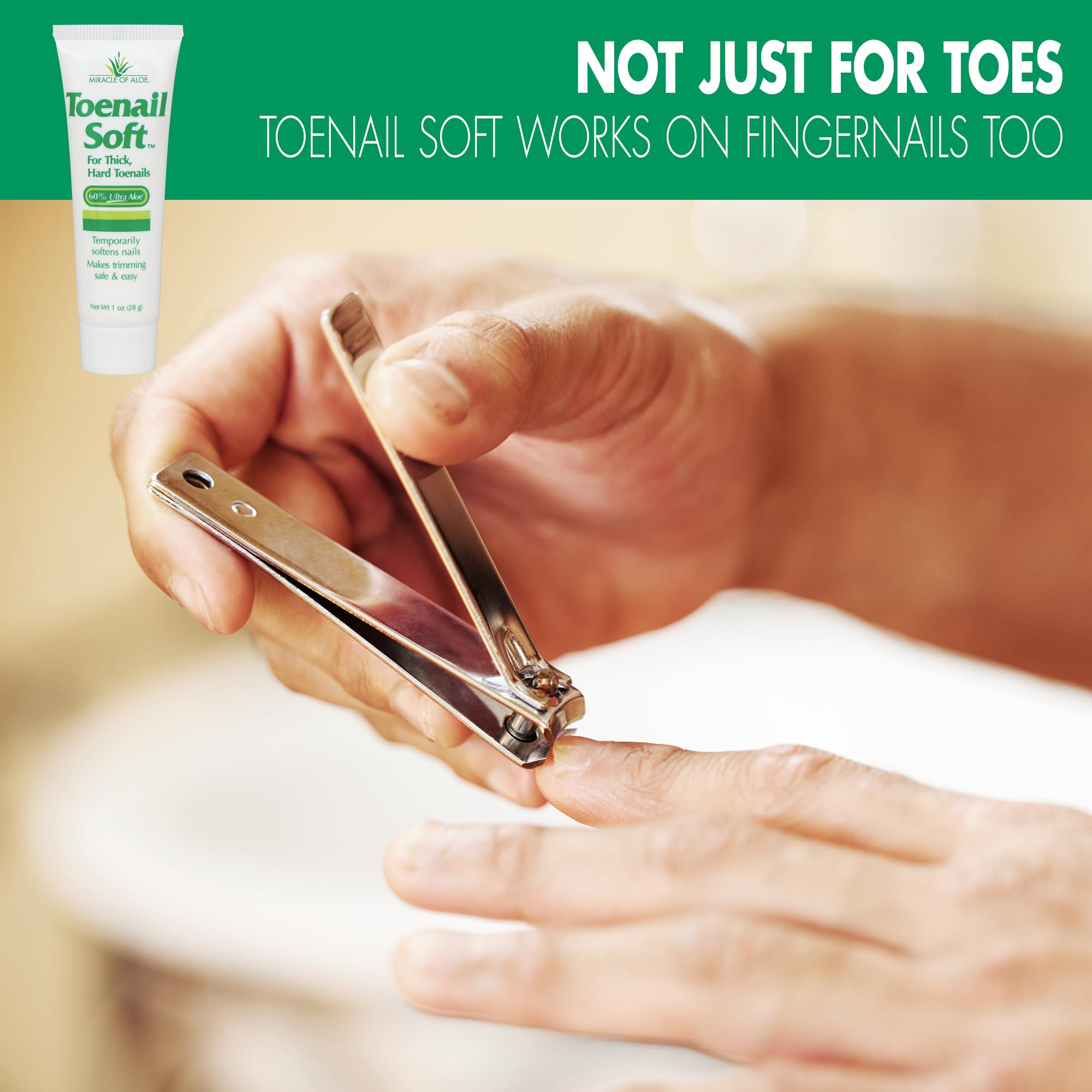 Miracle of Aloe easy nail trimming prep after application