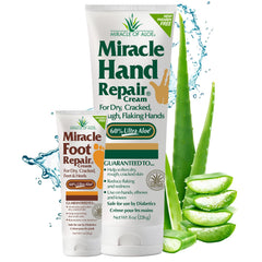 Miracle of Aloe Hand Repair 8 oz bottle showing rich moisturizing formula for daily use