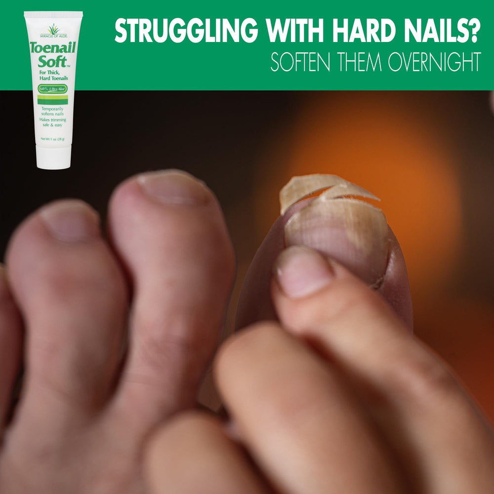 Miracle of Aloe overnight nail softening in use