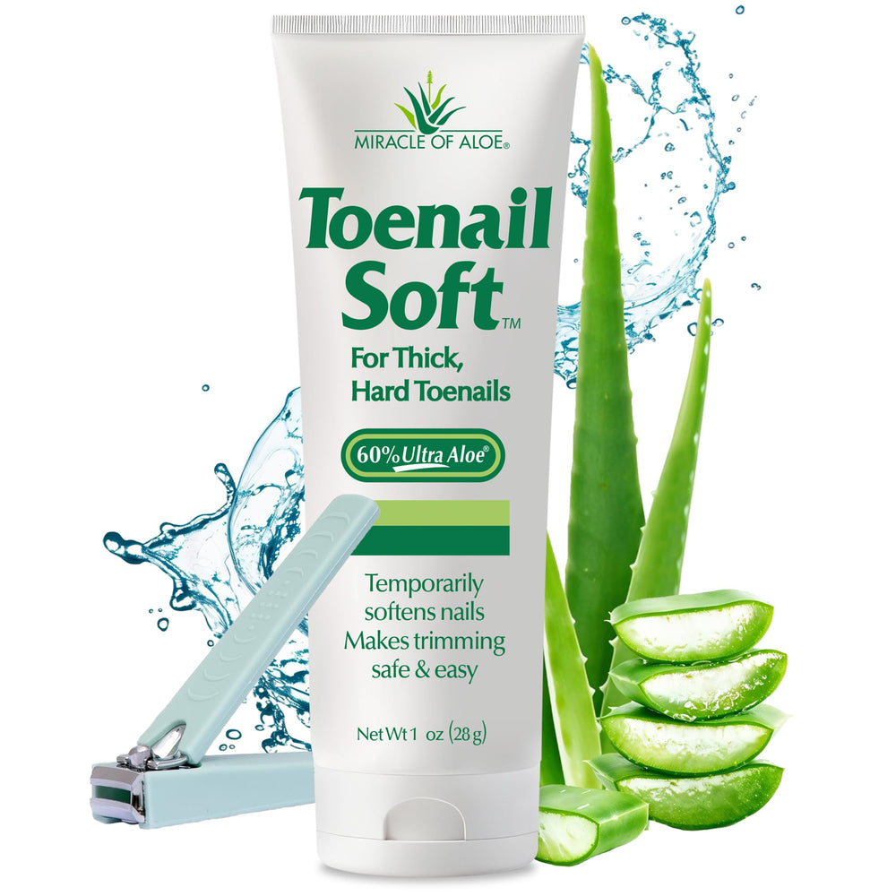 Miracle of Aloe toenail softener bottle for thick nails