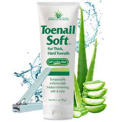 Miracle of Aloe toenail softener bottle for thick nails