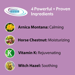 Miracle Plus Vitamin K and Horse Chestnut highlighting skin support