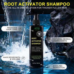 Miracle TQ Root Activator Shampoo ginger-biotin ingredients highlight plant-based scalp nourishment