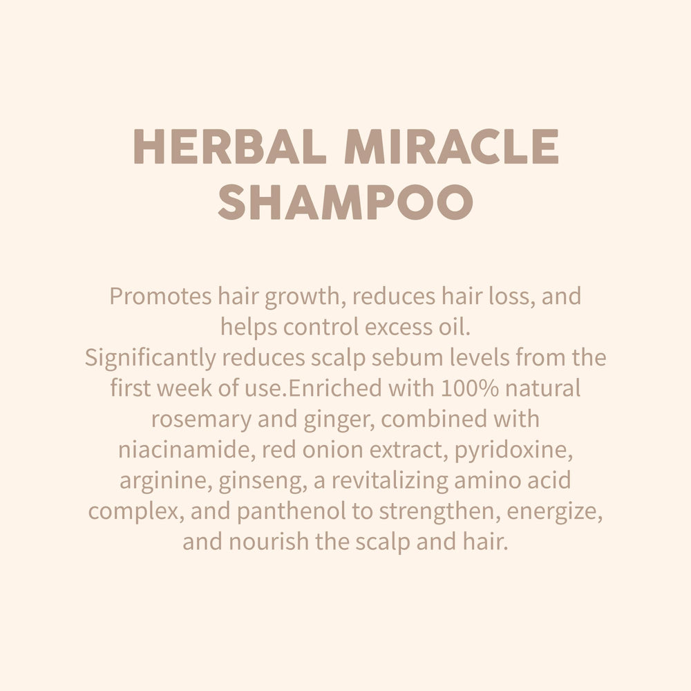 Miracles By Milagros rosemary shampoo foam cleanses gently while lifting oil.