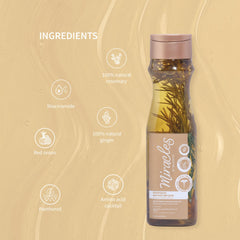 Miracles By Milagros rosemary shampoo ingredients show ginger and red onion for nourishing fragrance.