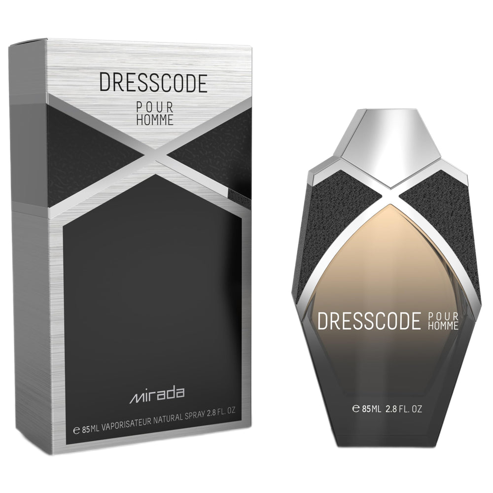 MIRADA Dresscode bottle front view highlights citrus and woody balance for daytime wear