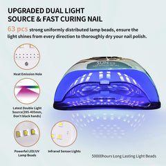 MIRAGE LAYON lamp with four timer settings for flexible curing