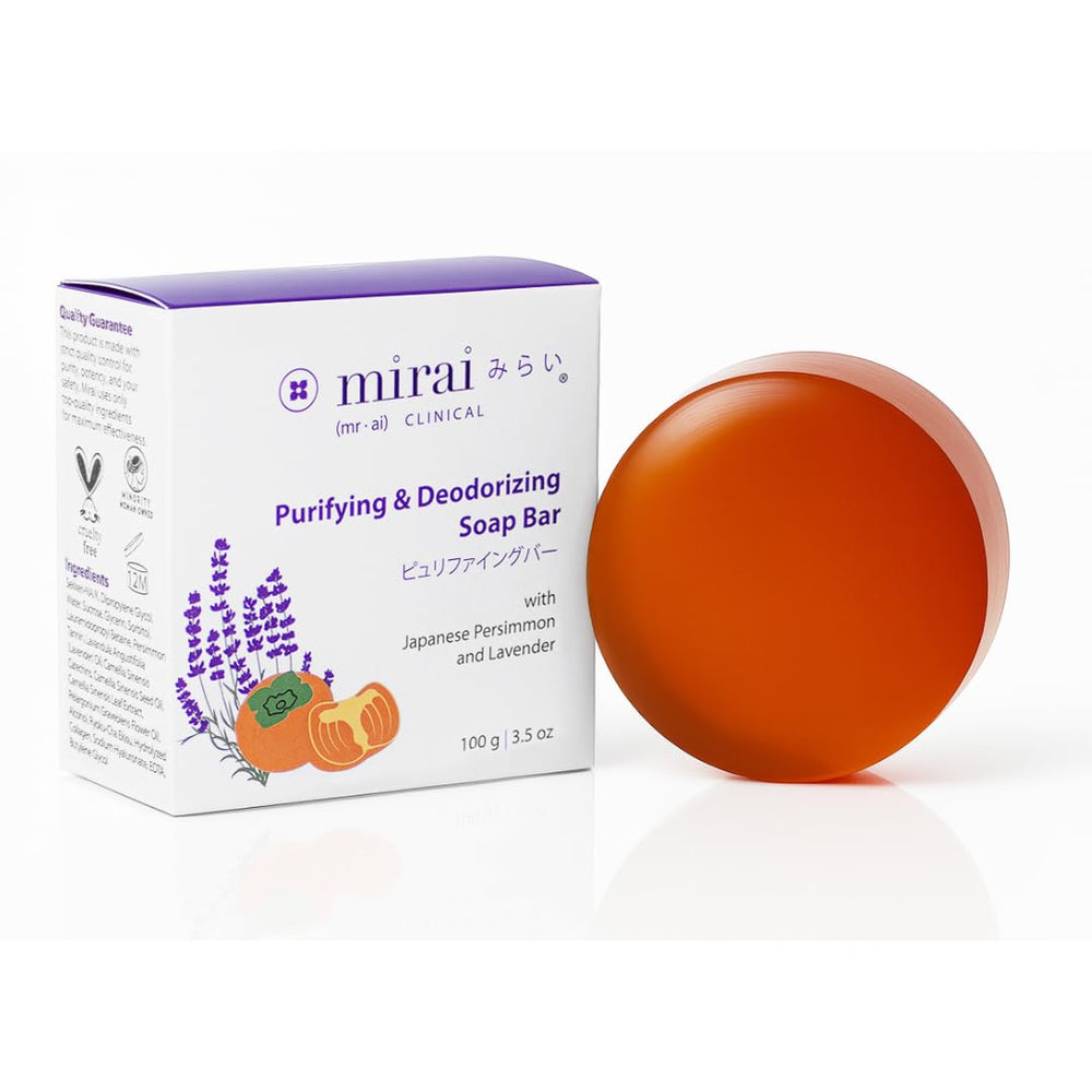 Mirai Persimmon Soap Bar with Lavender scent offers a soothing cleanse.