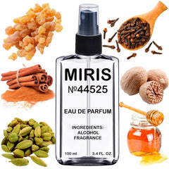MIRIS No. 44525 bottle front view showcases premium unisex fragrance