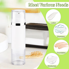 Mirrline two-pack sets on display, eight bottles total for toiletries.