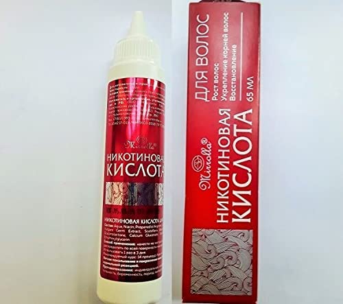 Mirrolla Nicotinic Acid packaging highlights 65ml tube for home care