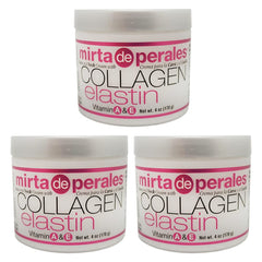 Mirta de Perales collagen-elastin cream 3-pack front view for hydrated, radiant skin.