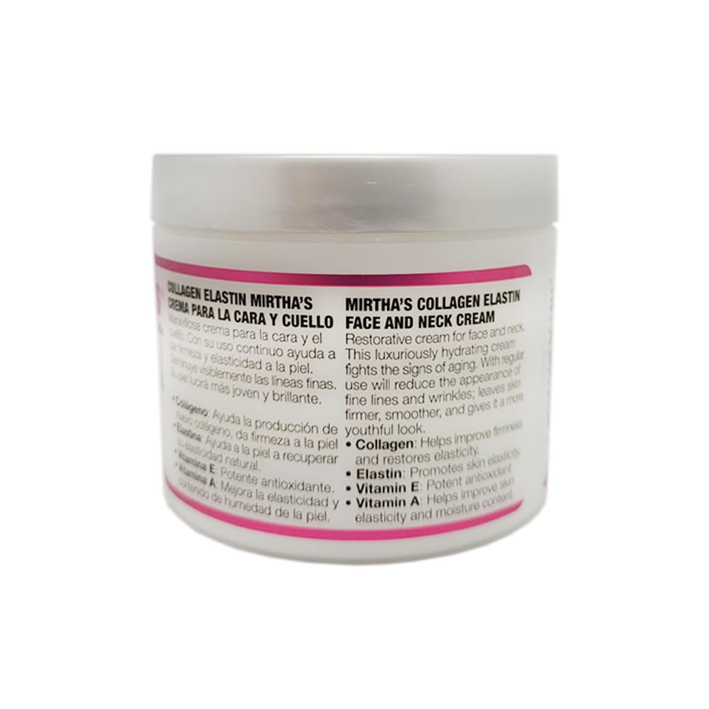 Texture swatch shows quick absorption of Mirta de Perales collagen-elastin cream.