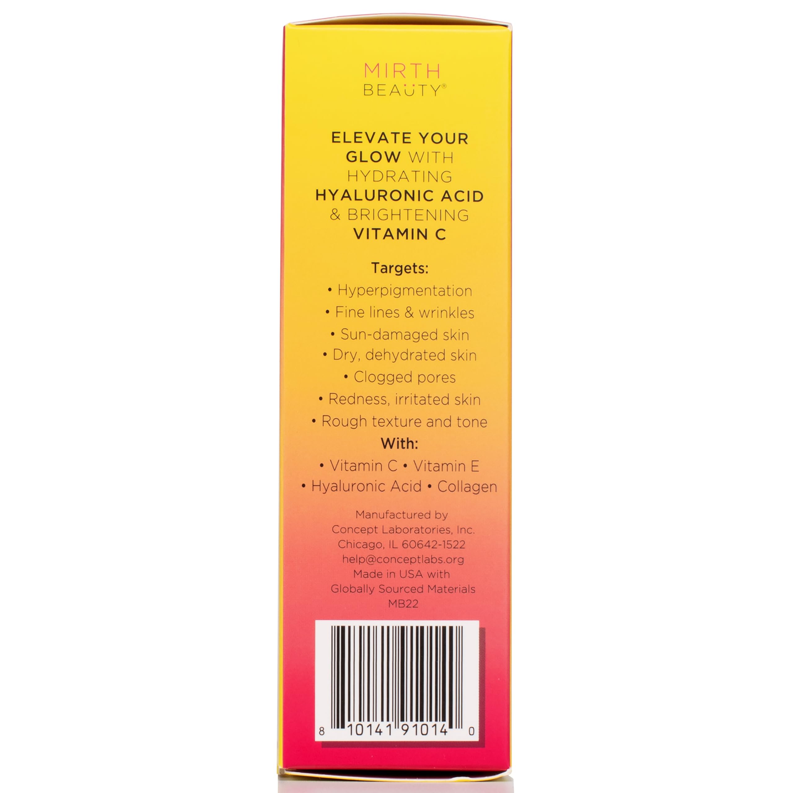 Mirth Beauty Collagen Peptides Firming Neck and Face Cream jar demonstrates firming formula
