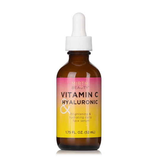 Mirth Beauty Vitamin C + HA Serum texture highlights quick absorption and brightness