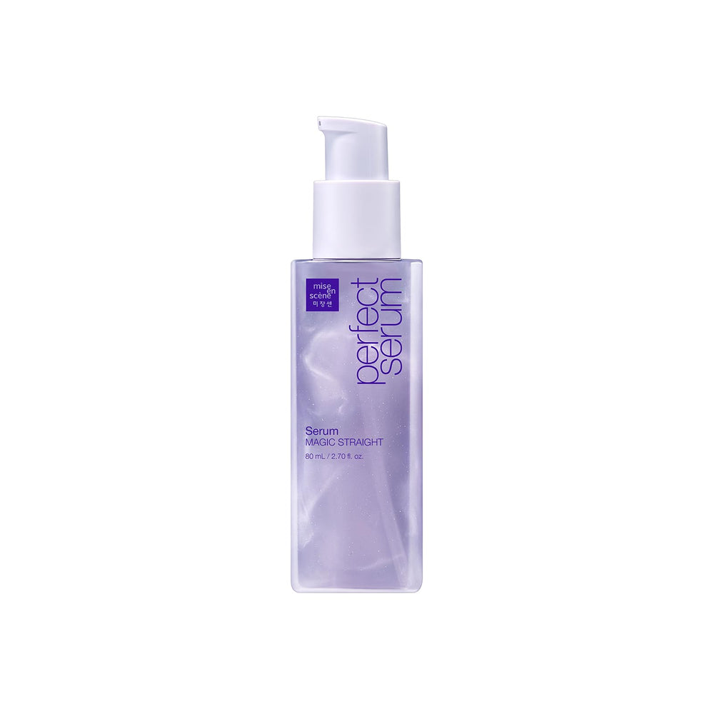 Mise En Scene Perfect Serum bottle for a polished straight look and frizz control