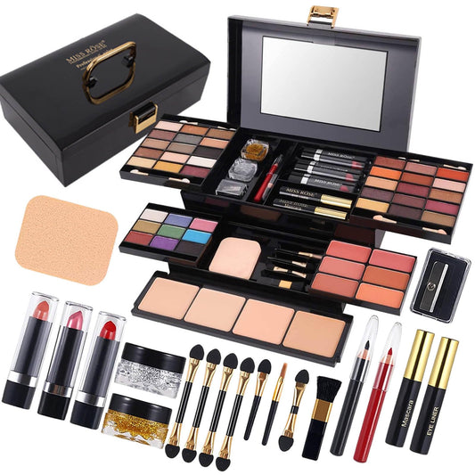 Miss Rose M58 palette front view with full all-in-one makeup collection