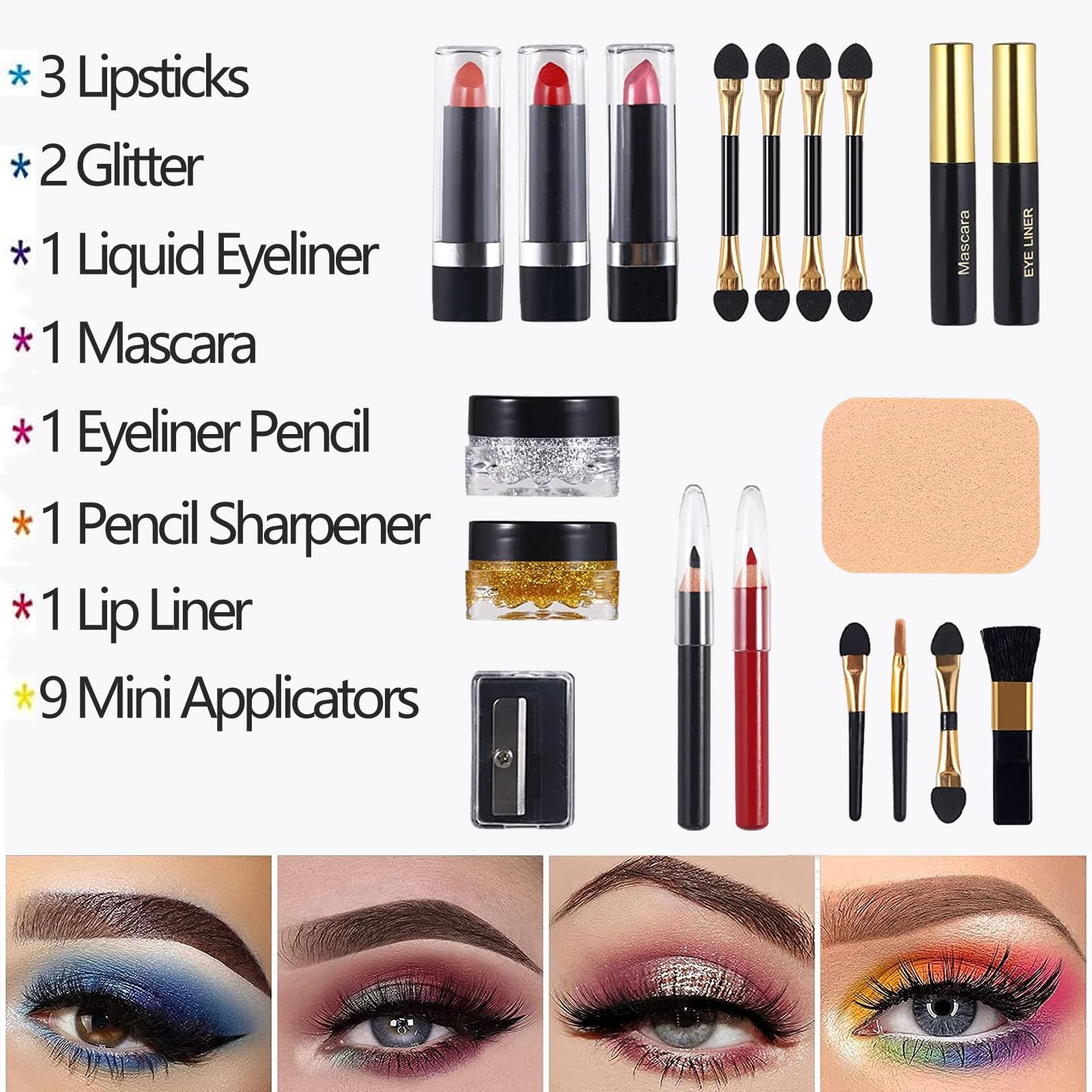 Miss Rose M58 eyeshadows reveal rich pigments for long-lasting color