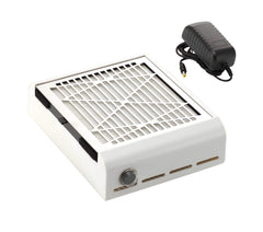 Miss Sweet electric dust collector on clean workspace with sweet white finish.