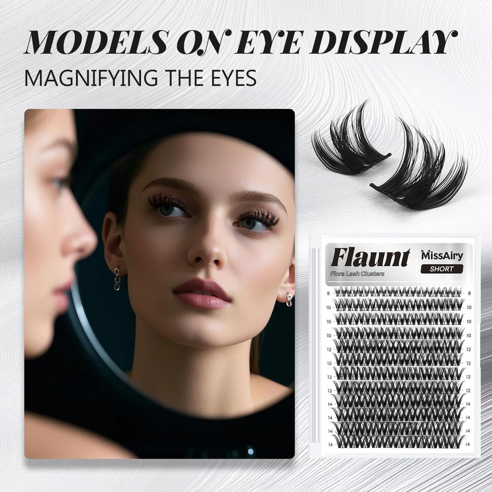 MissAiry Flaunt Lash Clusters wispy natural look for everyday wear.