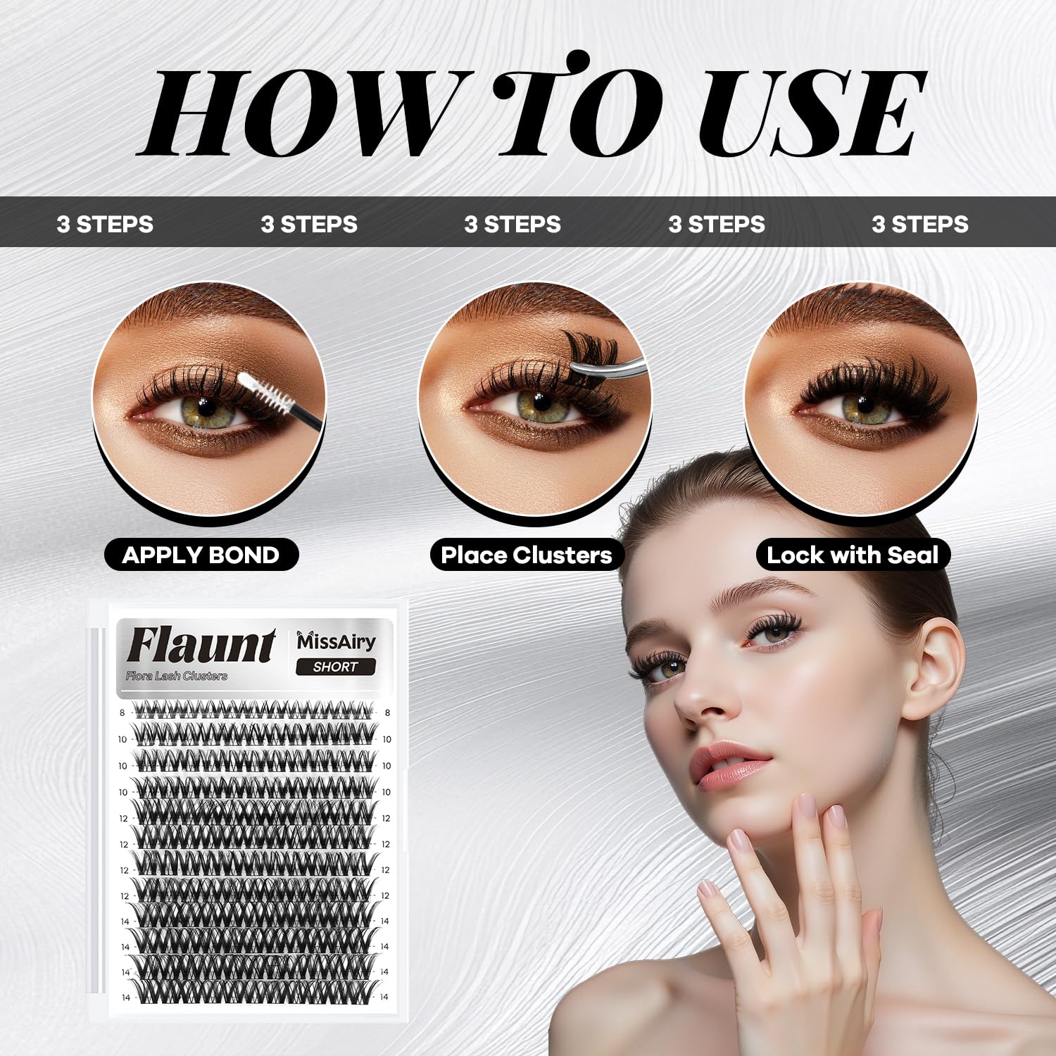 MissAiry reusable lash clusters provide multiple wears with proper care