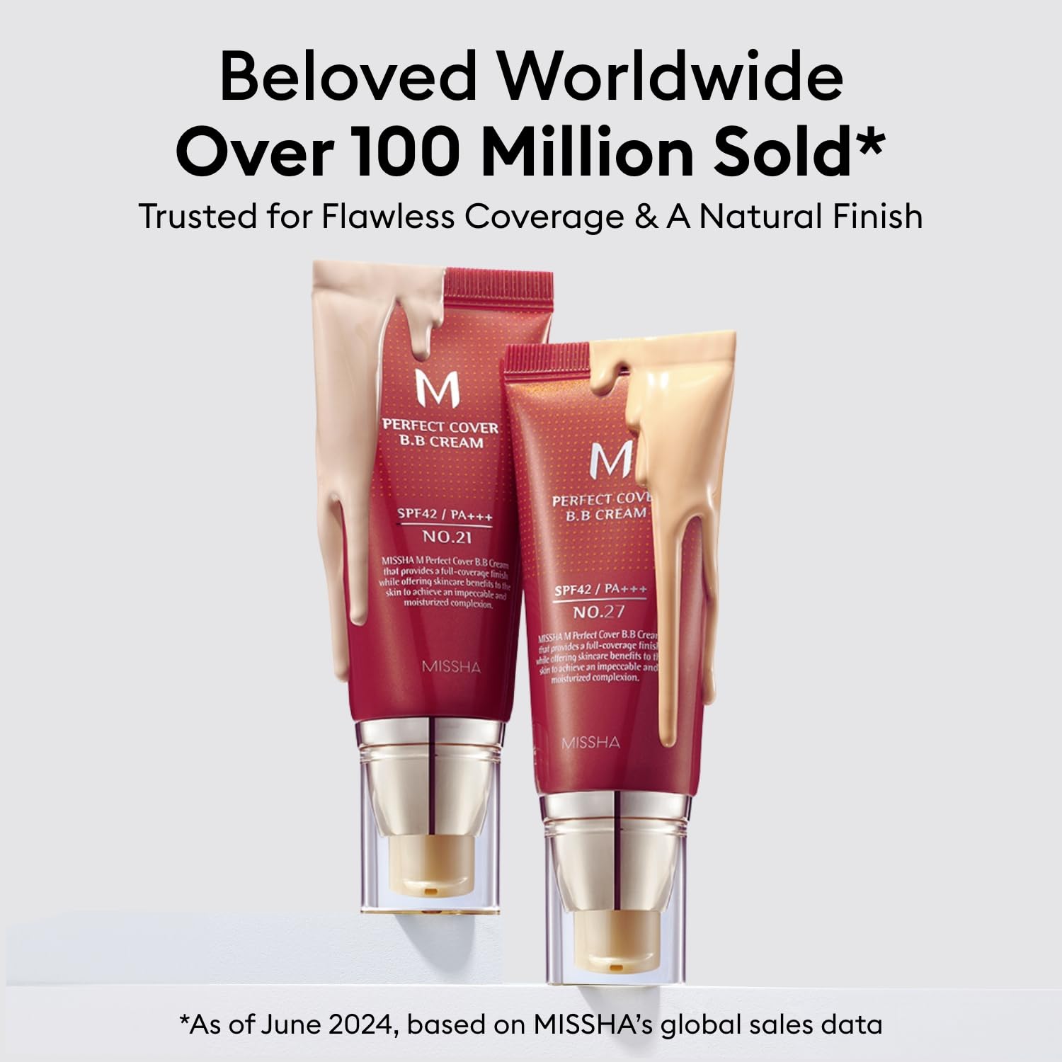 MISSHA BB Cream No.27 Honey Beige bottle highlights SPF 42 PA+++ sun protection.