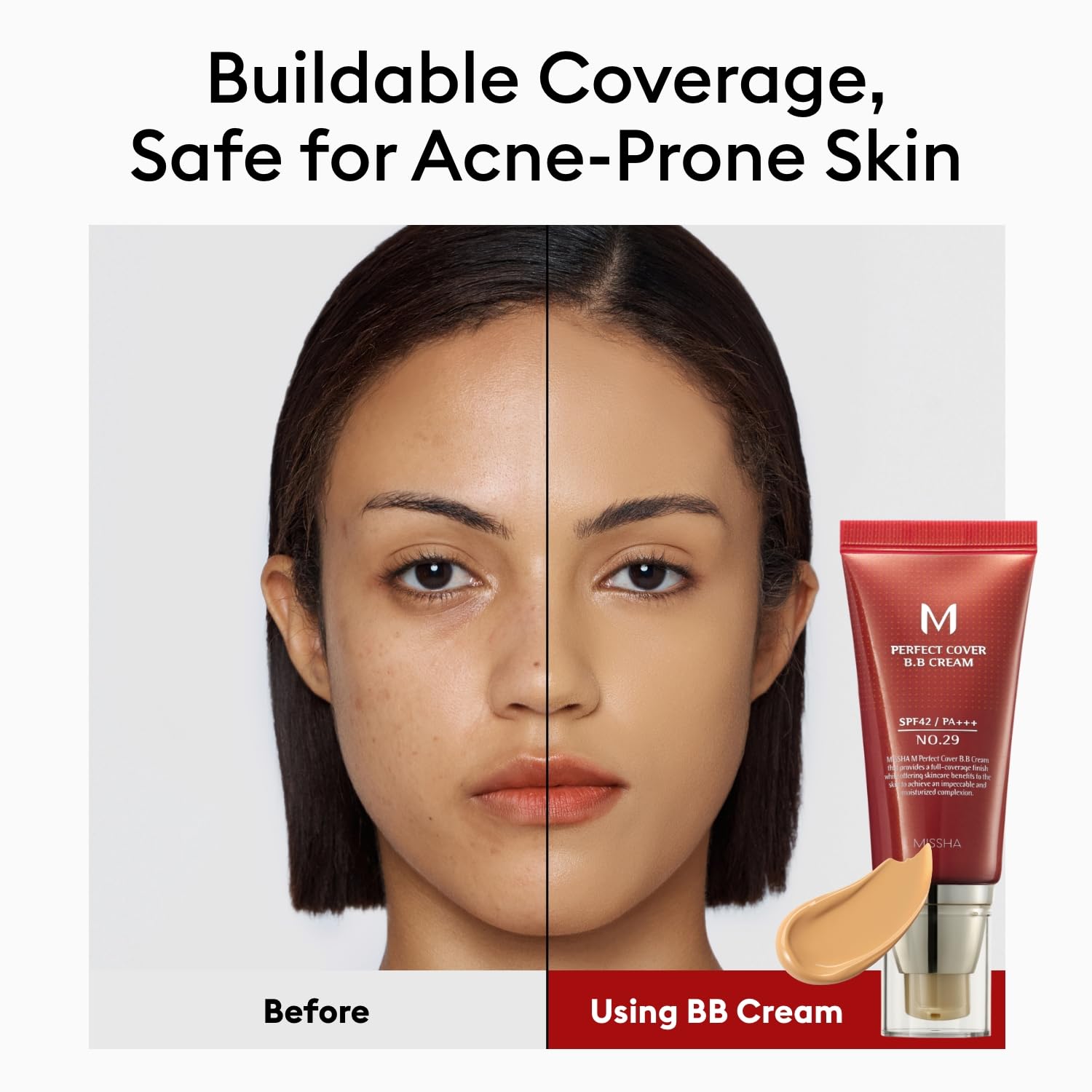 MISSHA BB Cream No.29 with SPF 42 PA+++ guards skin from sun exposure
