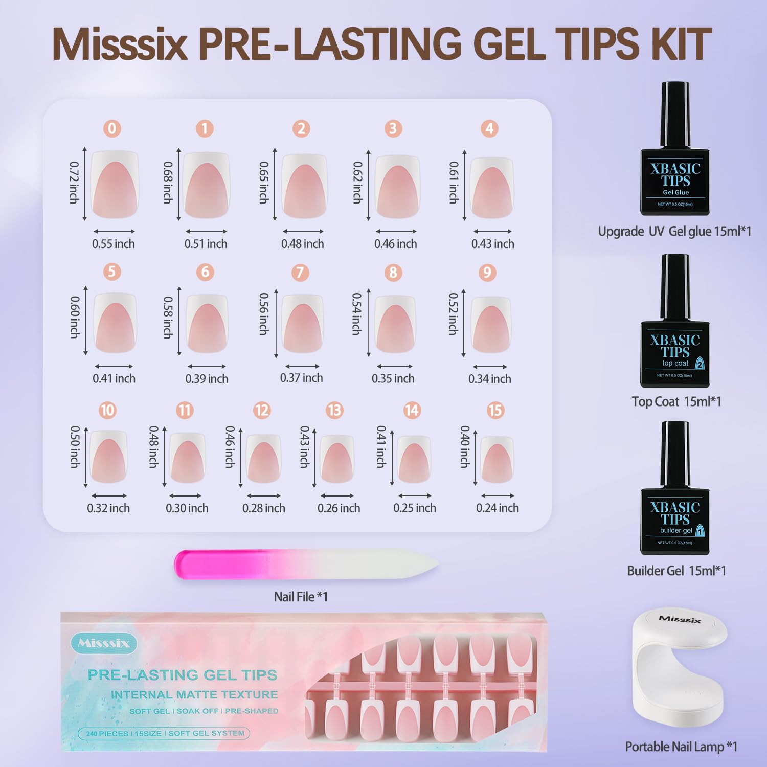Misssix easy-to-use press-on tips for fast nail enhancements.