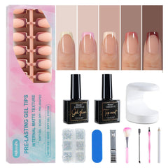 Misssix French Tip press-on nails kit for quick at-home manicures.