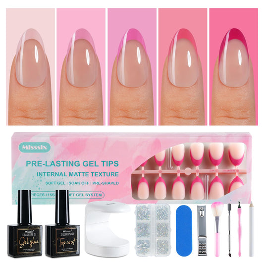 Misssix French Tip press-on nails pack for at home manicure convenience