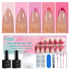 Misssix French Tip press-on nails pack for at home manicure convenience