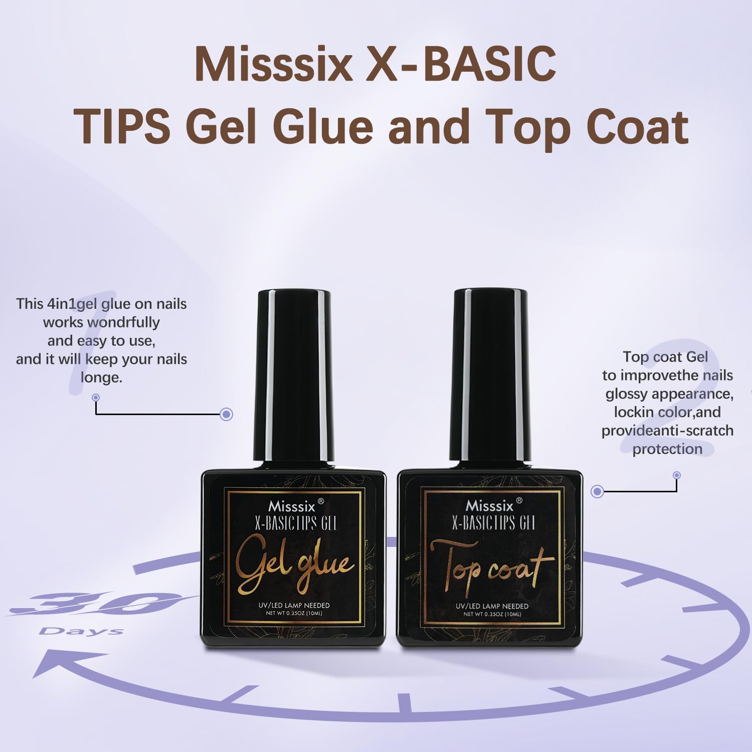 Misssix mini nail lamp for fast gel curing in minutes.