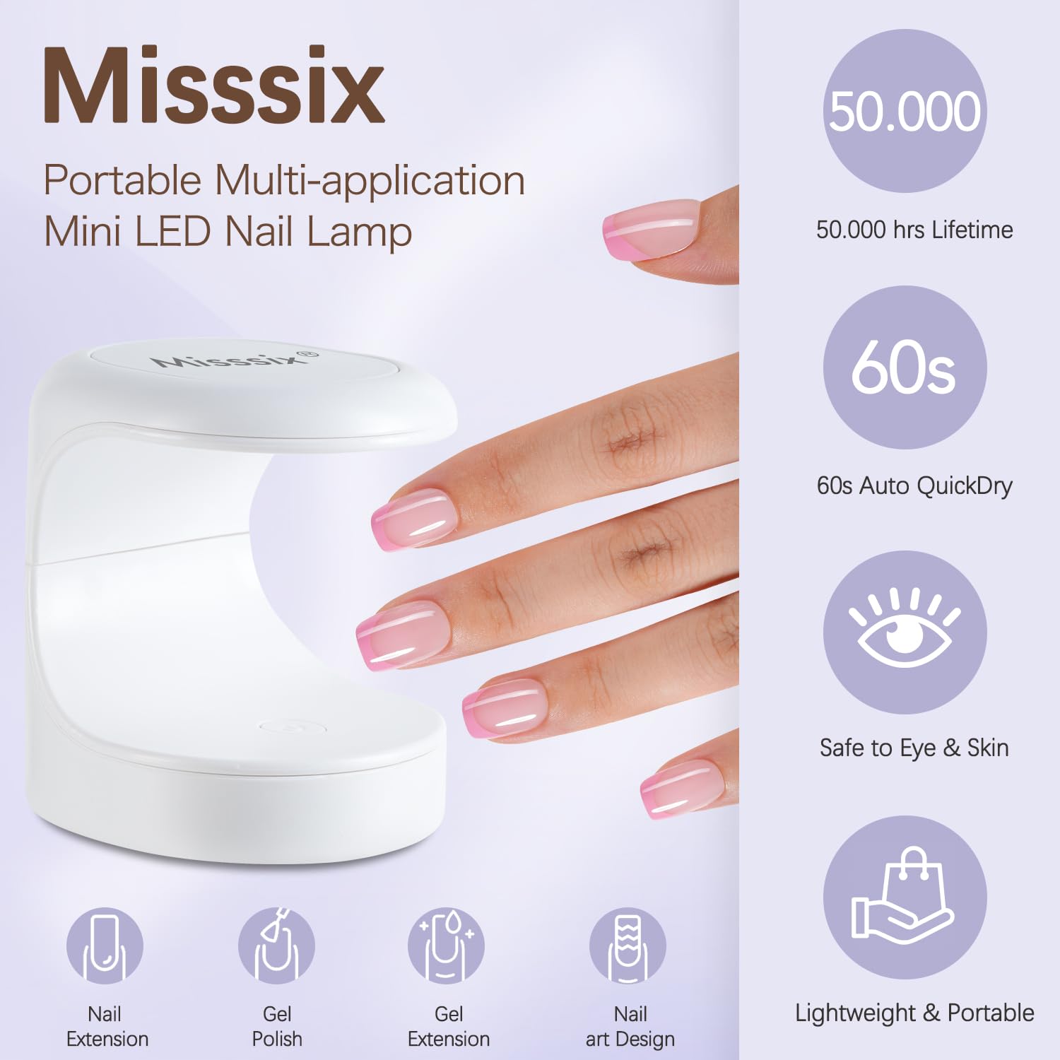 Misssix nail glue 10ml bottle provides strong adhesion