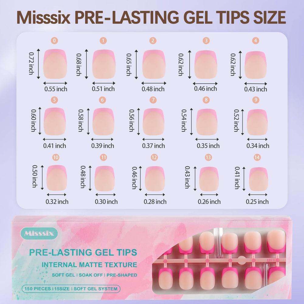 Misssix nail glue and top coat bottles for durable results