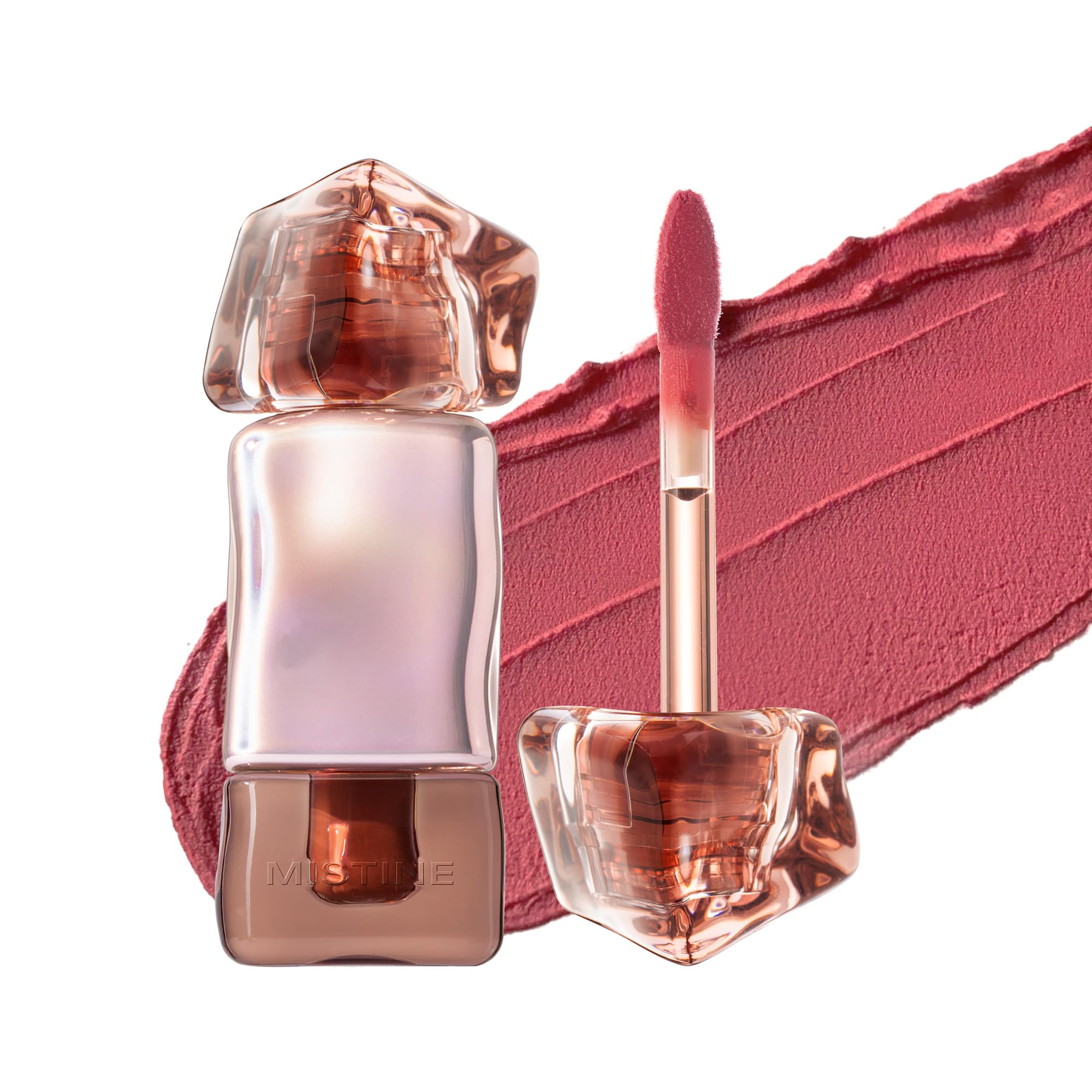 Mistine Cream Lip Gloss tube in Freshly Brewed Guava offers silky matte color