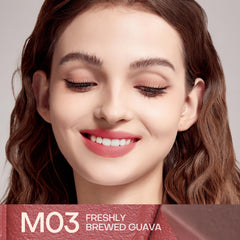 Mistine lip gloss velvet texture close-up shows smooth non-sticky wear