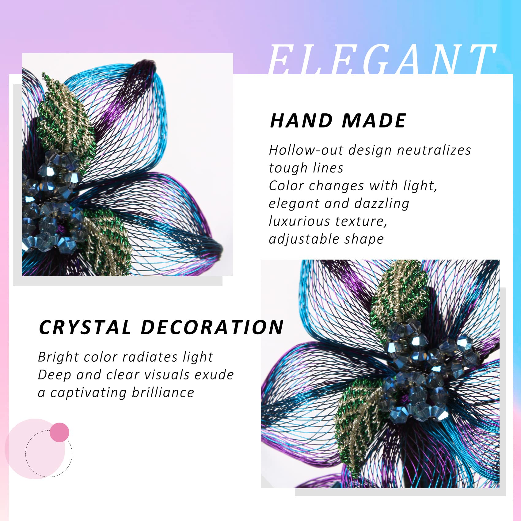 Mistofu wedding accessory barrette complements bridal looks with subtle shine.