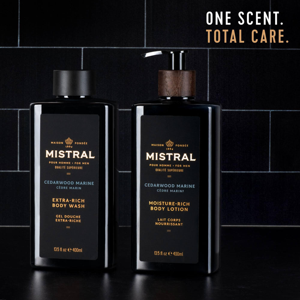 Mistral Cedarwood Marine France-made premium grooming product in packaging.
