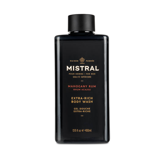 Mistral Mahogany Rum bottle showing premium scent for daily cleansing.