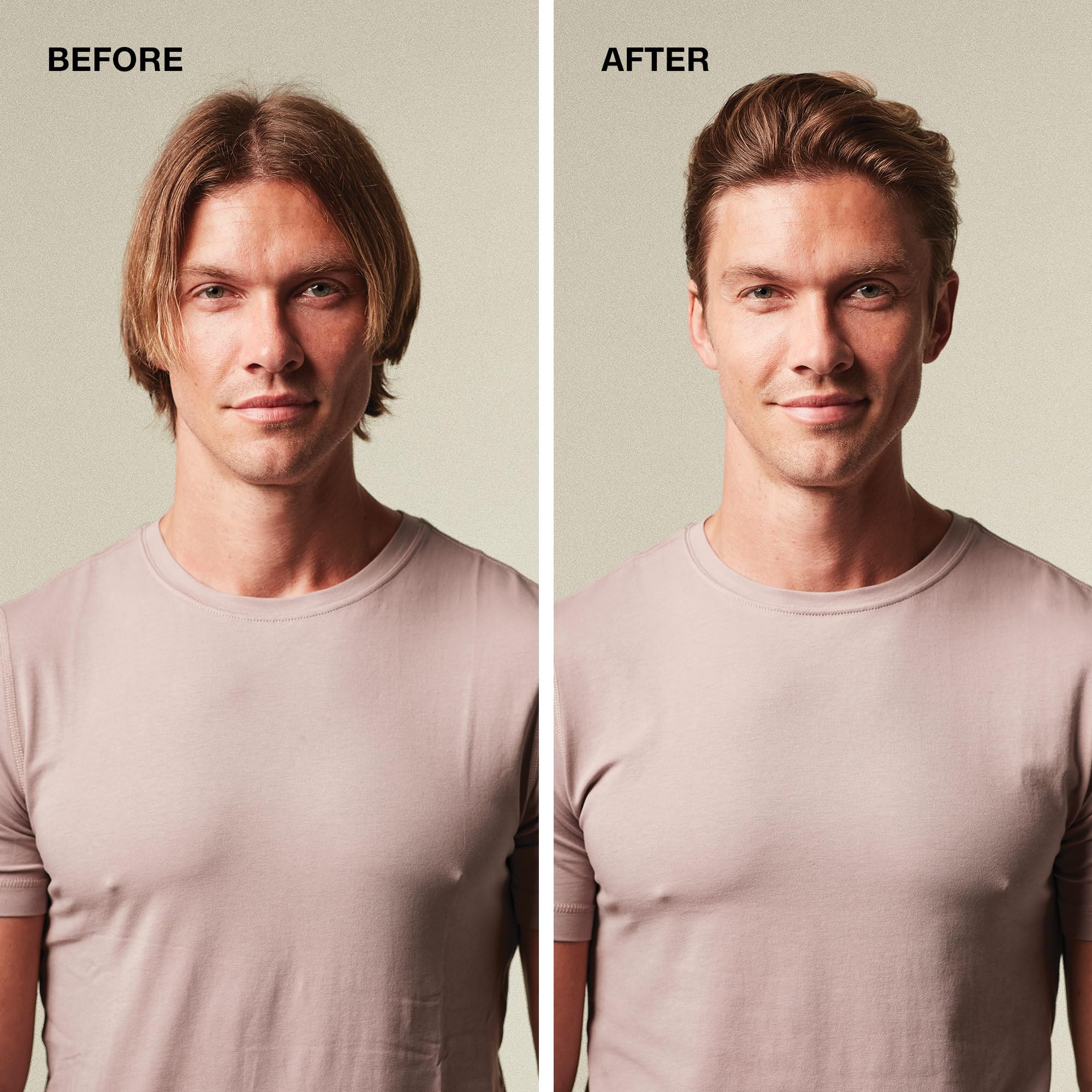 Hands applying MITCH Cream for a flexible, natural look