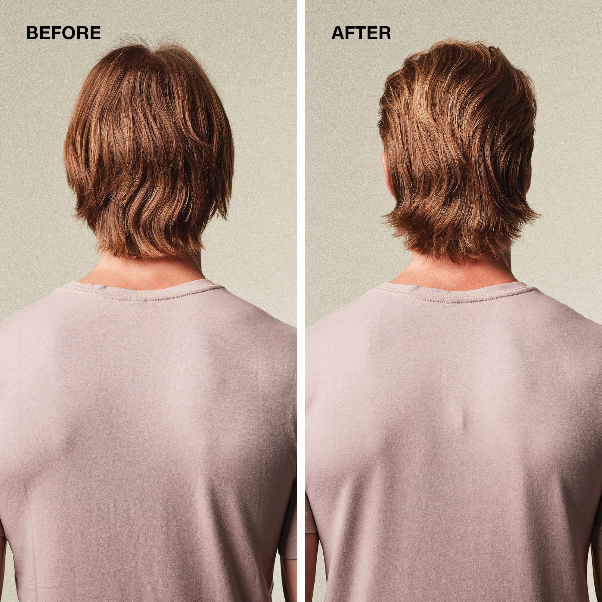 Model with neat MITCH hairstyle using semi-matte finish