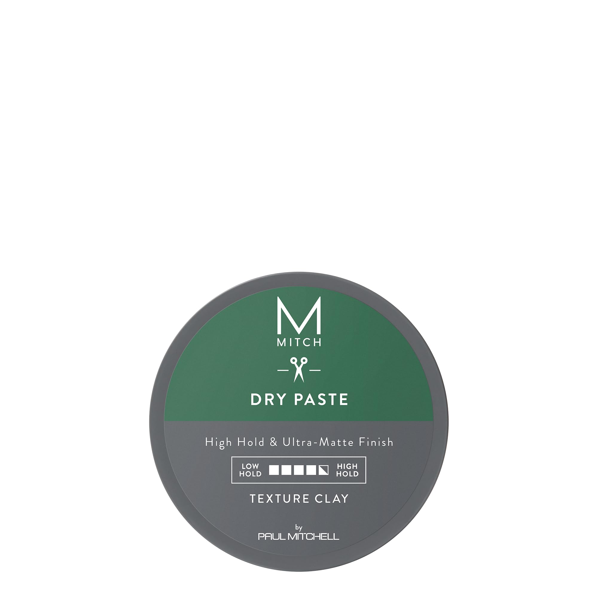 MITCH Dry Paste Texture Clay bottle shows high hold with matte finish.