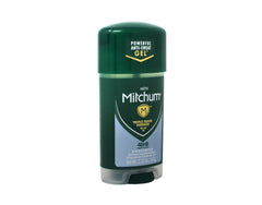 Mitchum Clear Gel Unscented texture close-up highlighting non-sticky feel.